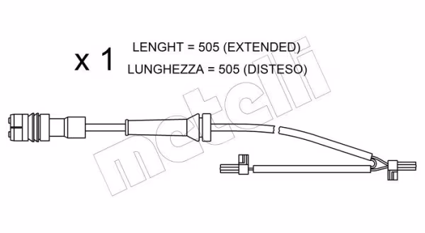 METELLI Contatto segnalazione, Usura past. freno/mat. d\'attrito