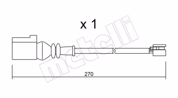 METELLI Contatto segnalazione, Usura past. freno/mat. d\'attrito