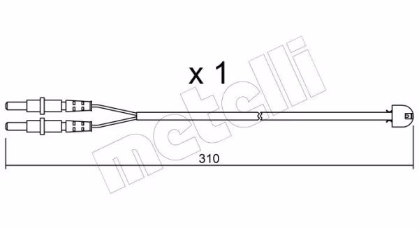 METELLI Contatto segnalazione, Usura past. freno/mat. d\'attrito