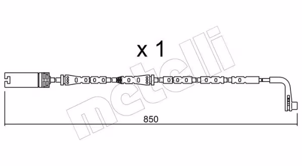 METELLI Contatto segnalazione, Usura past. freno/mat. d\'attrito