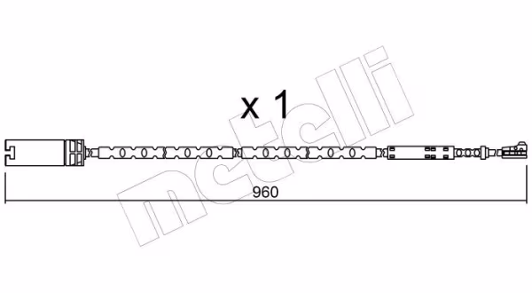 METELLI Contatto segnalazione, Usura past. freno/mat. d\'attrito