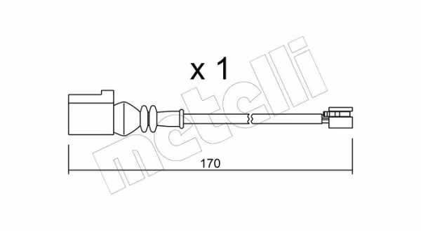 METELLI Contatto segnalazione, Usura past. freno/mat. d\'attrito