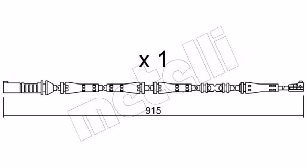METELLI Contatto segnalazione, Usura past. freno/mat. d\'attrito