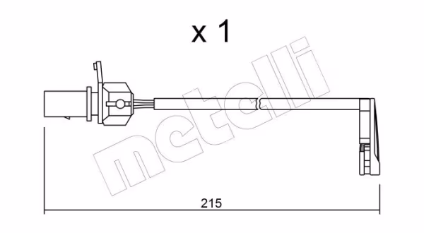 METELLI Contatto segnalazione, Usura past. freno/mat. d\'attrito