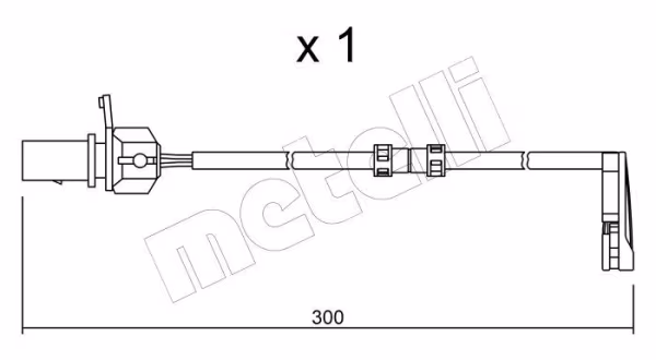 METELLI Contatto segnalazione, Usura past. freno/mat. d\'attrito