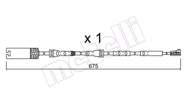 METELLI Contatto segnalazione, Usura past. freno/mat. d\'attrito