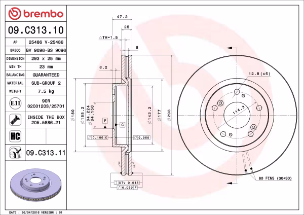 BREMBO Disco freno