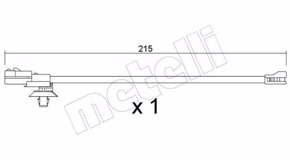 METELLI Contatto segnalazione, Usura past. freno/mat. d\'attrito