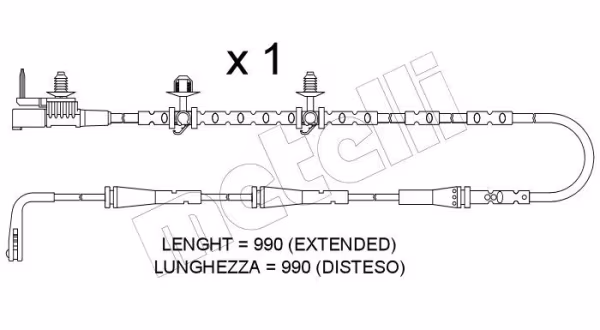 METELLI Contatto segnalazione, Usura past. freno/mat. d\'attrito