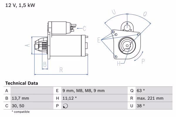 BOSCH Motorino d\'avviamento