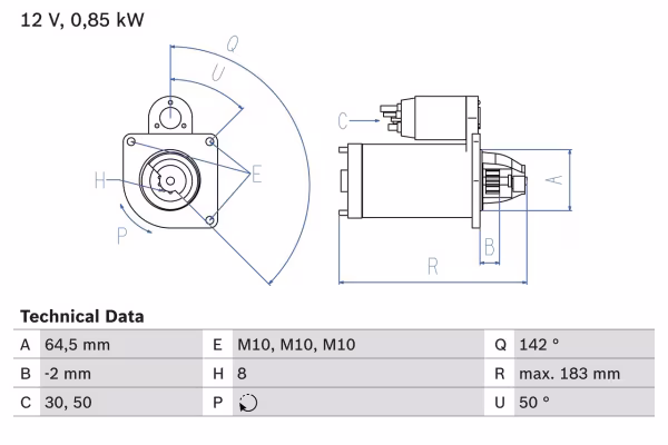 BOSCH Motorino d\'avviamento