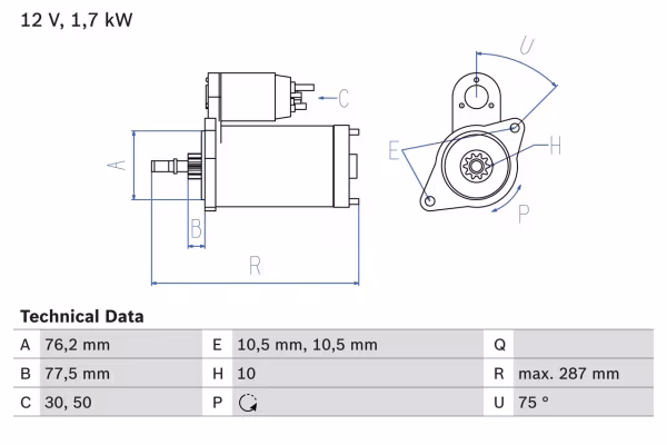 BOSCH Motorino d\'avviamento