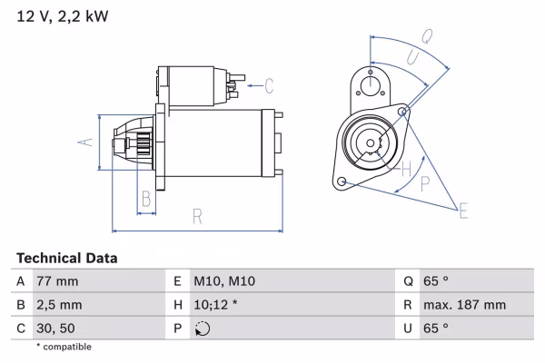 BOSCH Motorino d\'avviamento