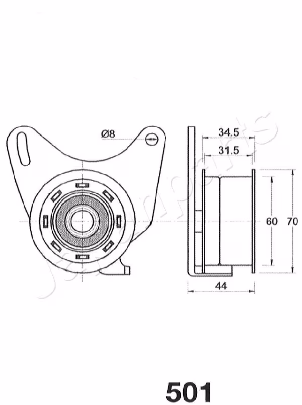 JAPANPARTS Tendicinghia, Cinghia dentata