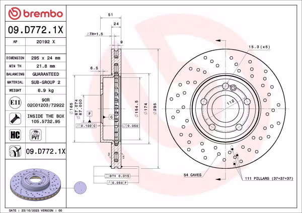 BREMBO Disco freno