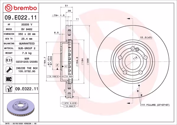 BREMBO Disco freno