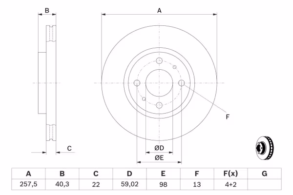 BOSCH Disco freno