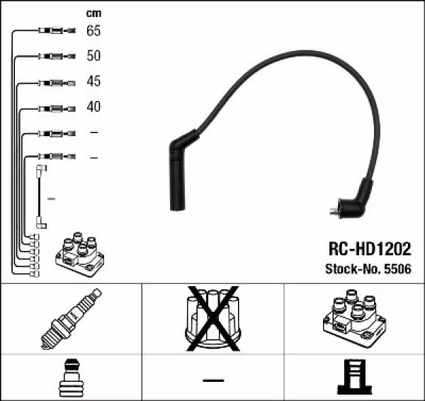 NGK Kit cavi accensione