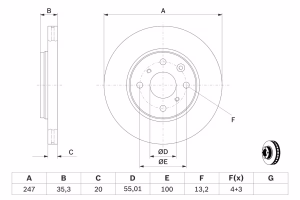 BOSCH DISCO FRENO