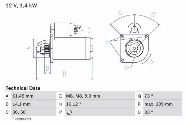 BOSCH Motorino d\'avviamento