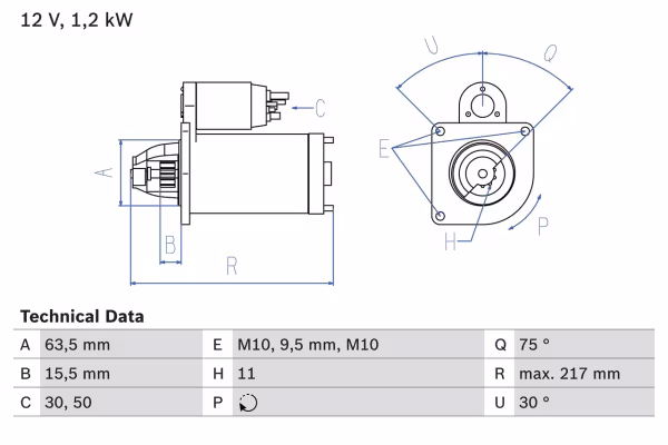 BOSCH Motorino d\'avviamento