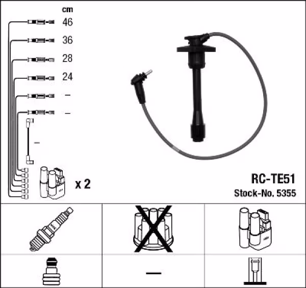 NGK Kit cavi accensione