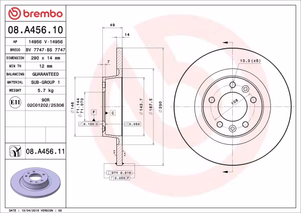 BREMBO Disco freno