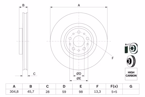 BOSCH DISCO FRENO