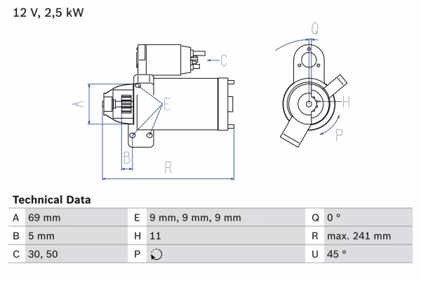 BOSCH Motorino d\'avviamento