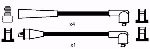 NGK Kit cavi accensione