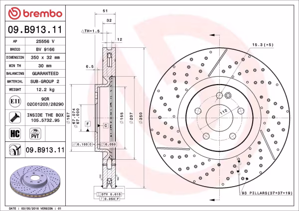 BREMBO Disco freno