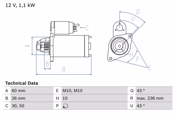 BOSCH Motorino d\'avviamento