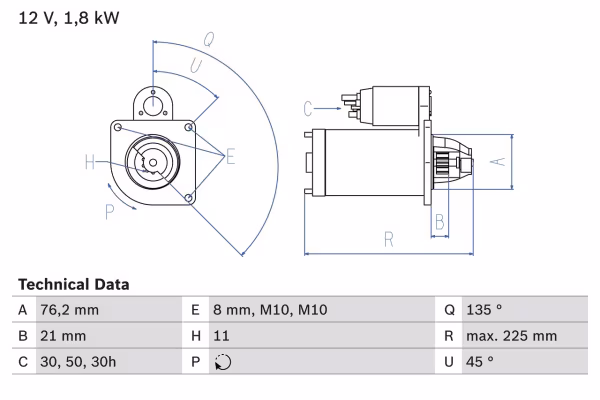 BOSCH Motorino d\'avviamento