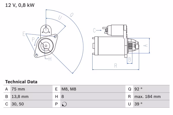 BOSCH Motorino d\'avviamento