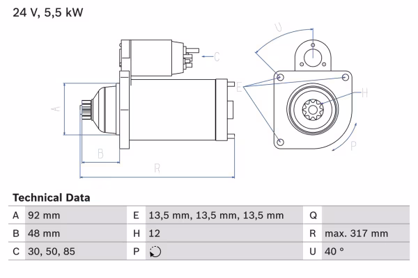 BOSCH Motorino d\'avviamento