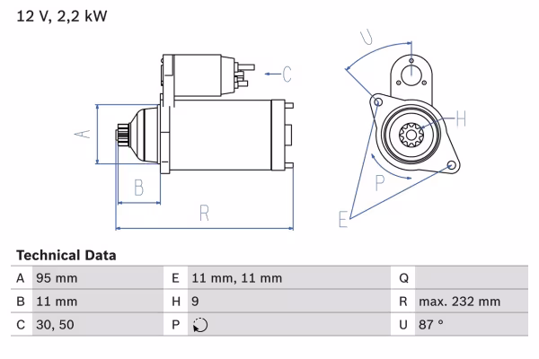 BOSCH Motorino d\'avviamento