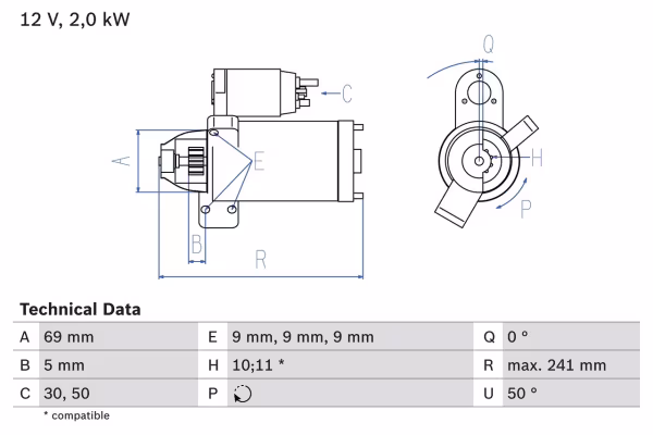 BOSCH Motorino d\'avviamento