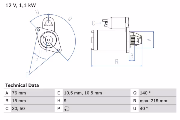 BOSCH Motorino d\'avviamento