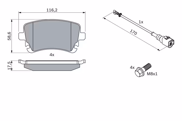BOSCH PASTIGLIE FRENO