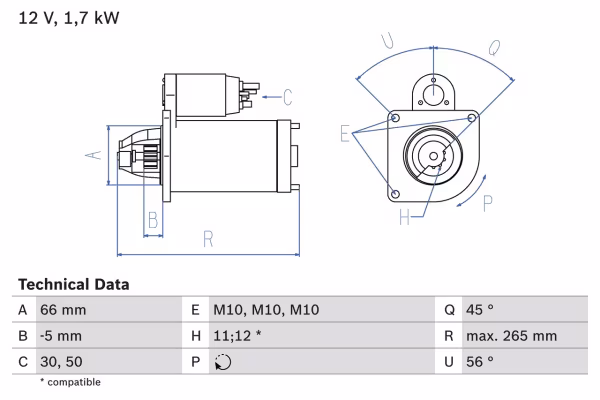 BOSCH Motorino d\'avviamento