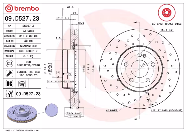 BREMBO Disco freno