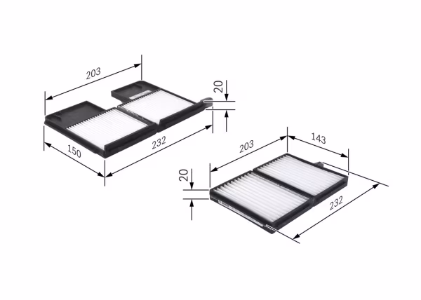 BOSCH Filtro, Aria abitacolo