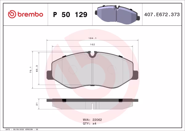 BREMBO Kit pastiglie freno, Freno a disco