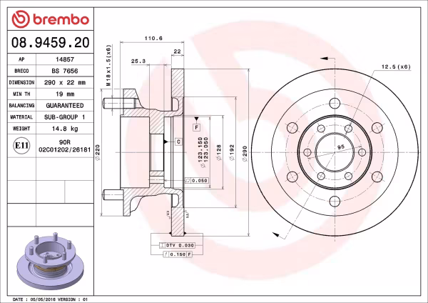 BREMBO Disco freno