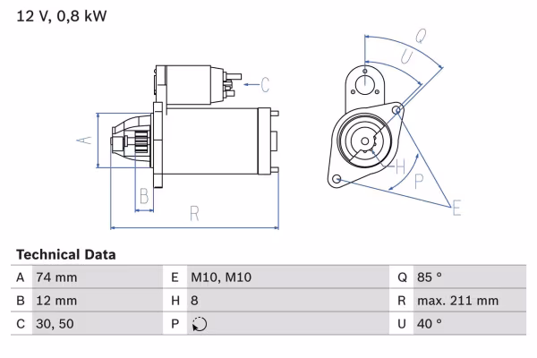 BOSCH Motorino d\'avviamento