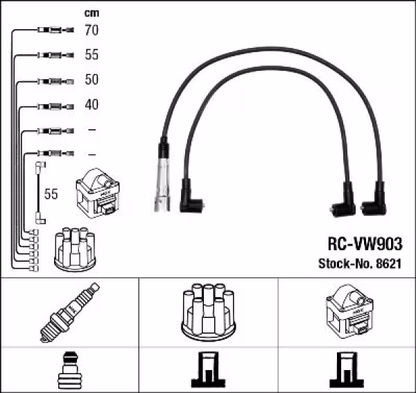 NGK Kit cavi accensione