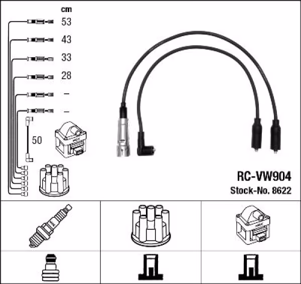 NGK Kit cavi accensione