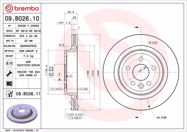 BREMBO Disco freno