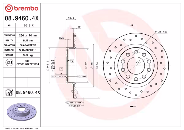 BREMBO Disco freno