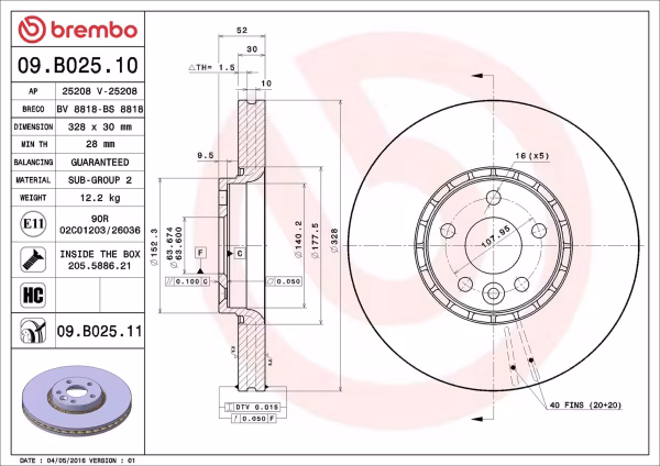 BREMBO Disco freno